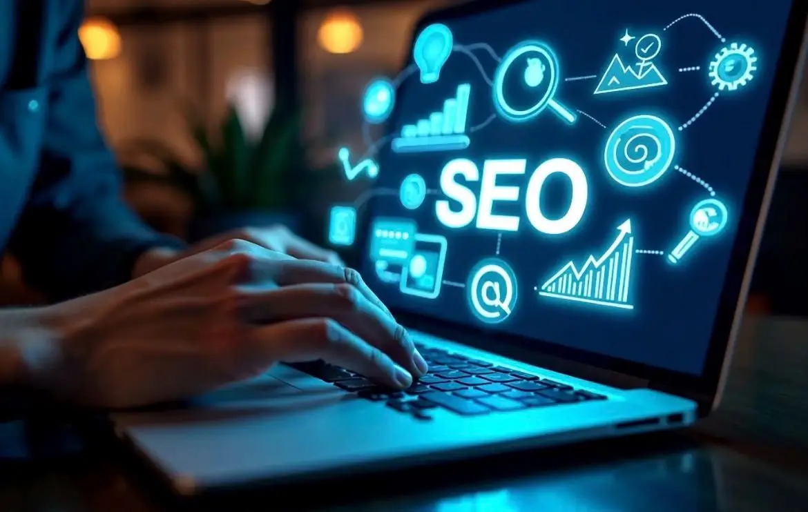 SEO services in Qatar featuring keyword research, technical SEO, content optimization, and Google search ranking strategies.